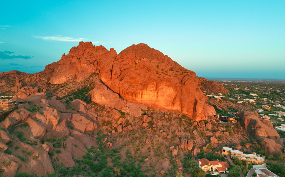 view of camelback mountain in arizona