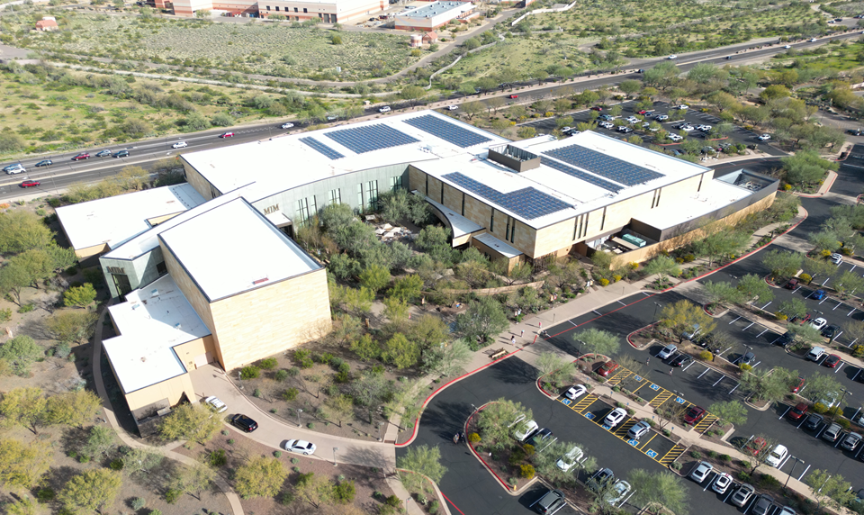 aerial view of the musical instrument museum in phoenix