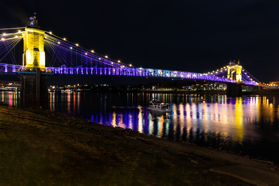 bright lit up during blink light and art festival cincinnati