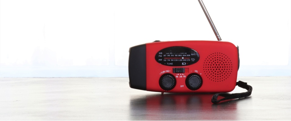A radio is essential to receive emergency information. Any hand-cranked or battery-operated radio can provide important information on weather or evacuation alerts.