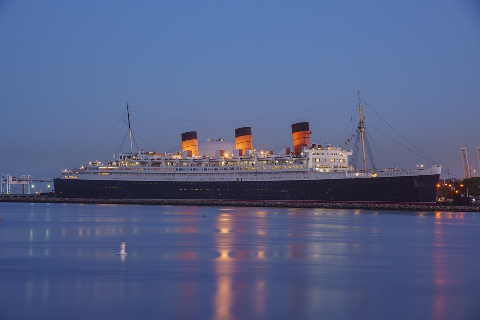 view of the queen mary in long beach