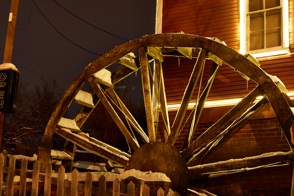 cider mill in detroit during night time