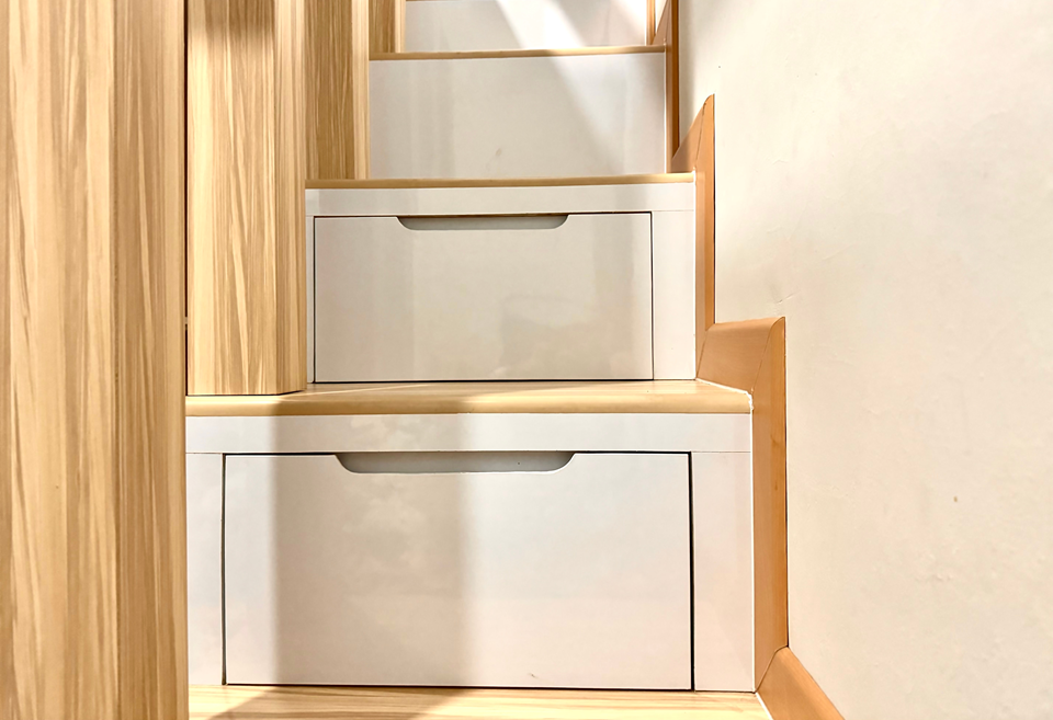additional storage in stairs