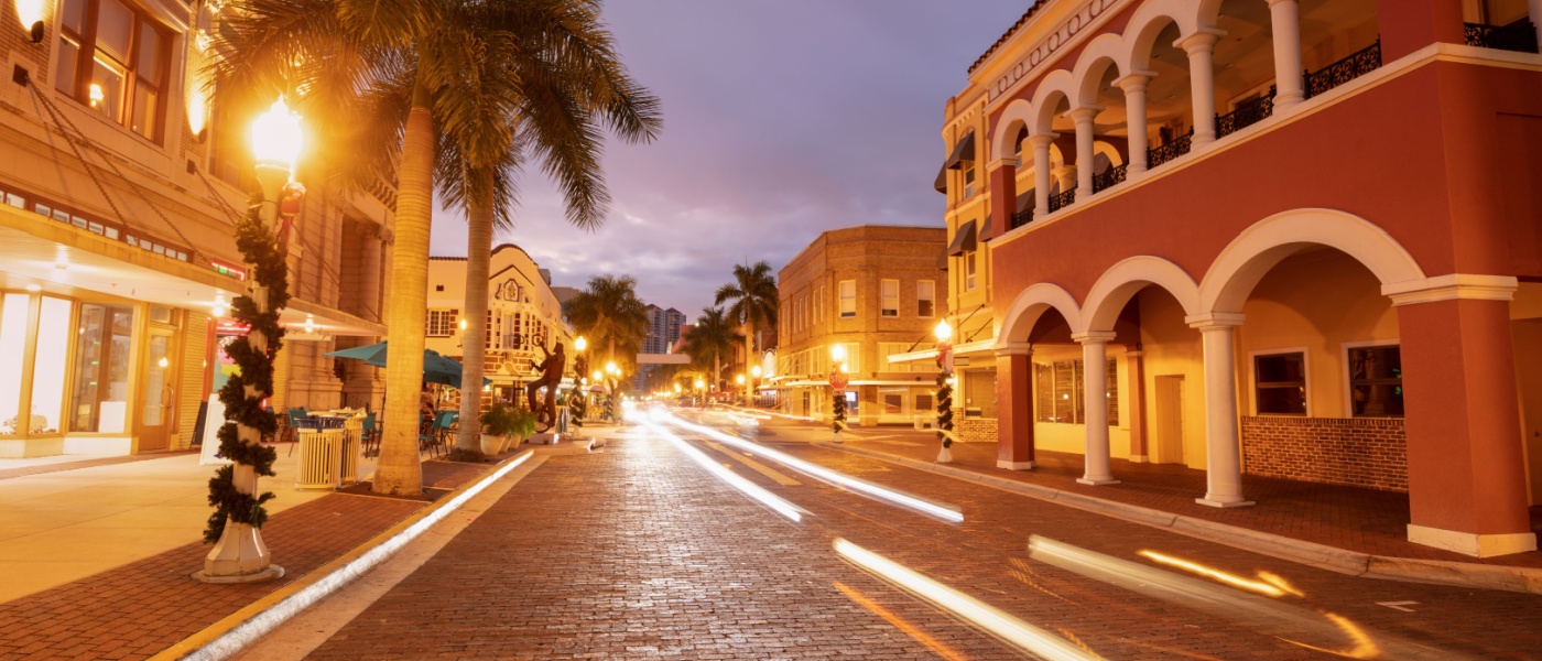 Street in North Fort Myers Florida