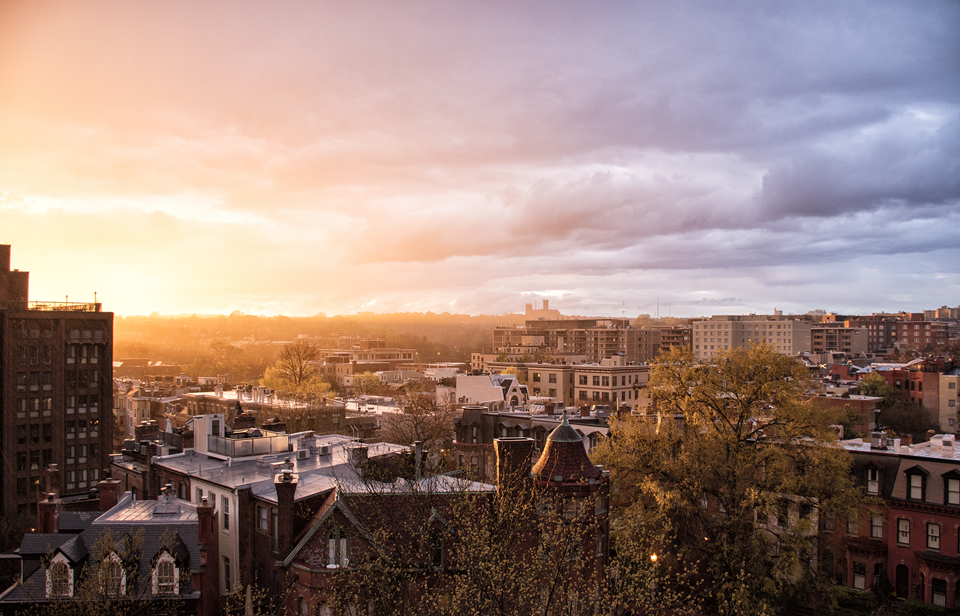 sunset over dupont circle