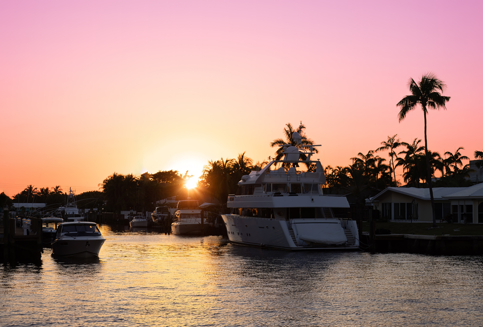 sunset over fort lauderdale