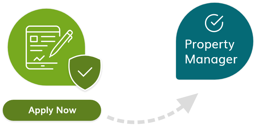 Visual that displays how secure the online application process is. 