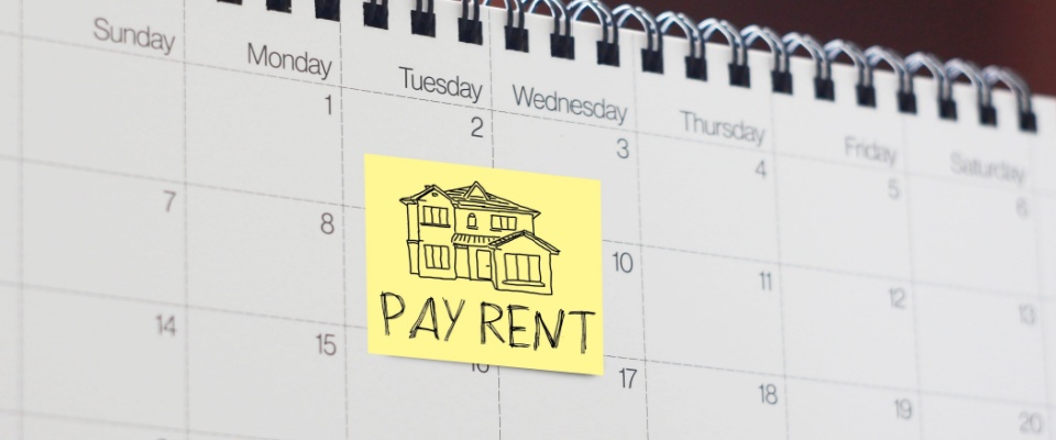 The words 'Pay Rent' displayed as text, emphasizing rental payment or financial obligations.
