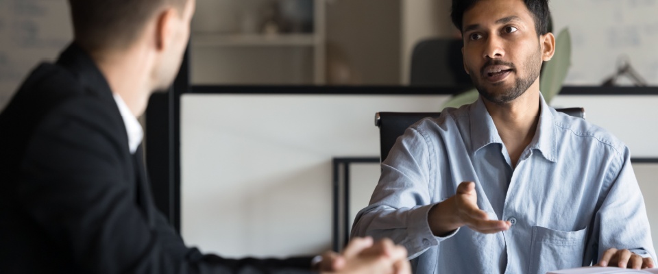 Renter negotiating with landlord in regard to finding a great deal on a rental in the big city.