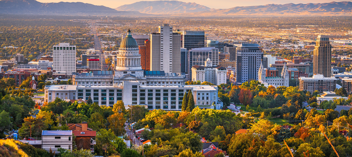 view of salt lake city skyline