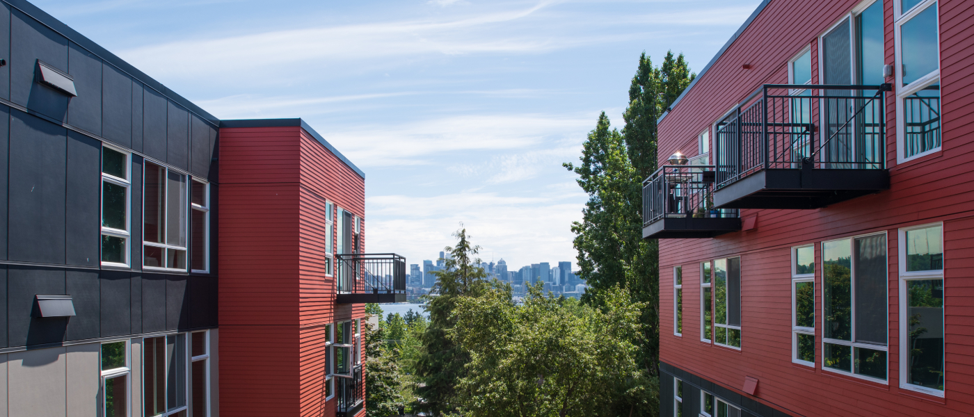 An apartment complex in Seattle, the #1 city for affordable housing construction in the U.S.