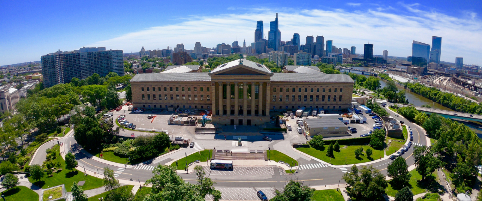 An aerial shot of Philadelphia, the #8 city for renter engagement in the first half of 2025.