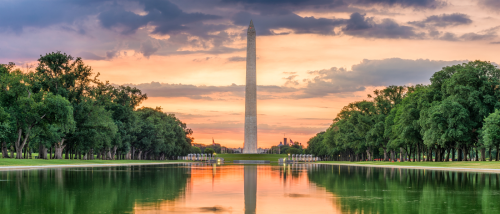The Washington Monument in Washington, D.C., the #1 city for renter engagement in the first half of 2025.