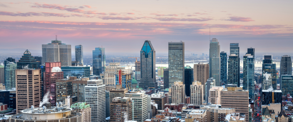 A shot of Montréal, QC, one of the most in-demand cities for renter interest in Canada in 2025's second quarter.