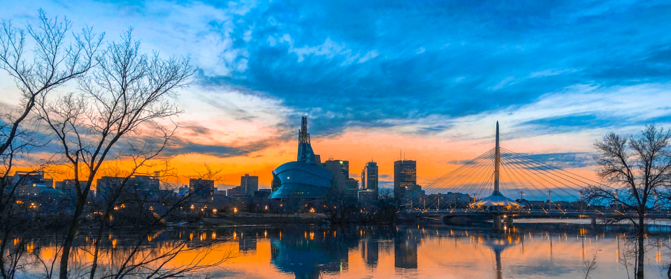A shot of Winnipeg, MB, the most in-demand city for renter interest in Canada in 2025's second quarter.