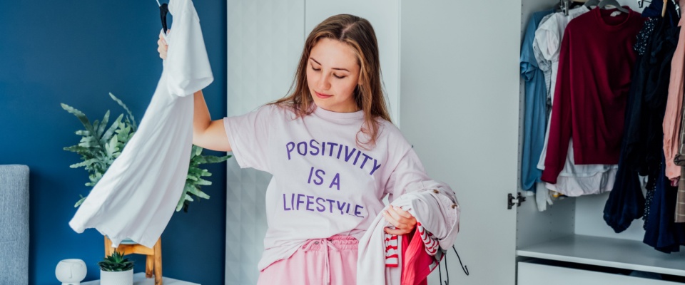 Women sorting clothes