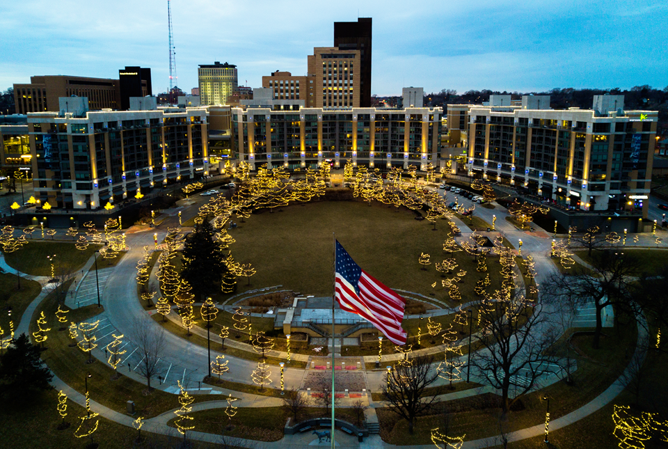 view of midtown crossing neighborhood in omaha