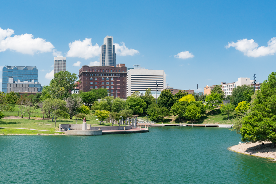 picture of omaha from river side