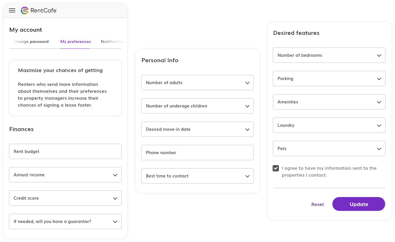 Visual showing the new features implemented in this month's updates.