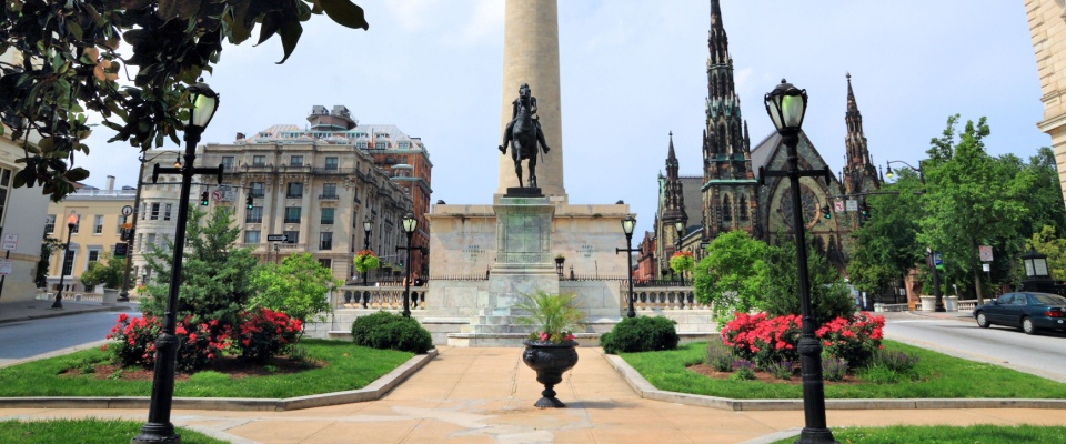 Baltimore’s Mount Vernon Historic District in Maryland showcases beautiful architecture and cultural charm, a great area to consider when looking for apartments in Baltimore that blend history with modern convenience.