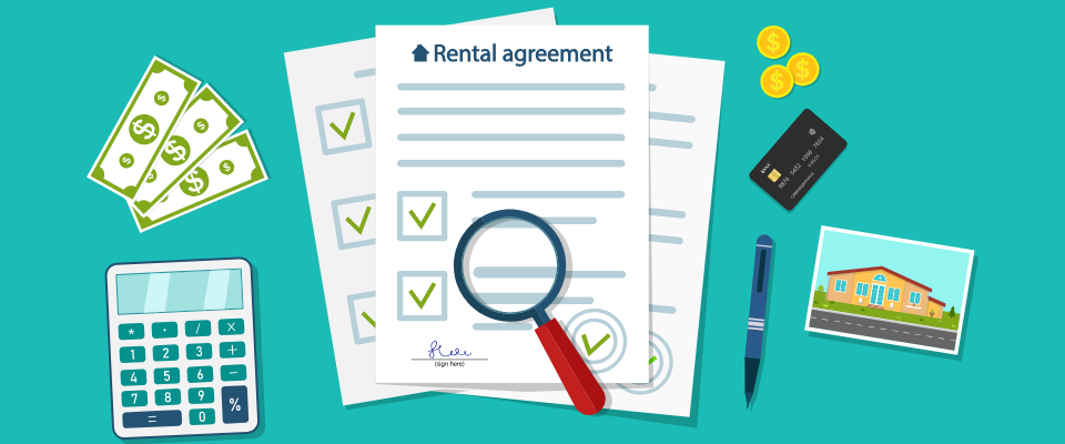 first apartment lease vector