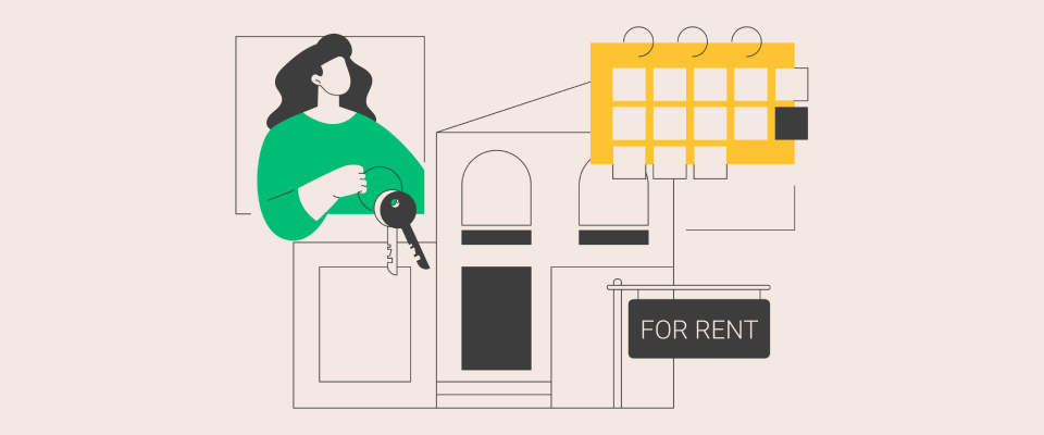 first apartment for lease rent vector
