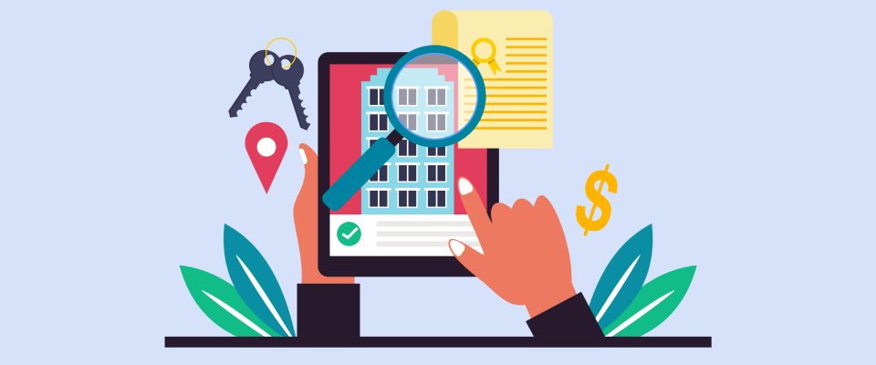 first apartment lease flat vector