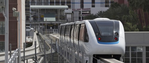 The monorail, one of the peaks of public transit in Las Vegas.