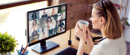 Person working remotely