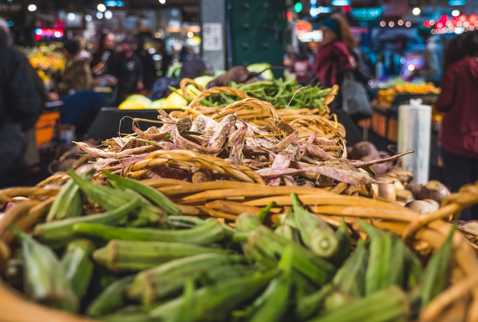 vegetables at the reading terminal market