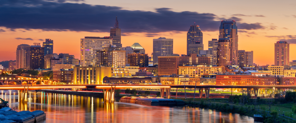 view of st paul at dusk