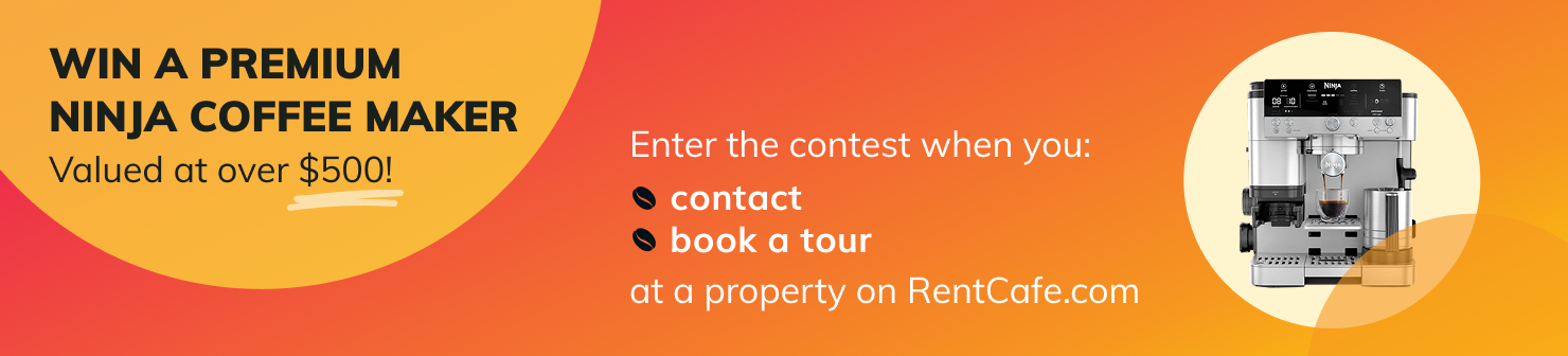 RentCafe.com Coffee Machine Sweepstakes Fall 2025 Banner