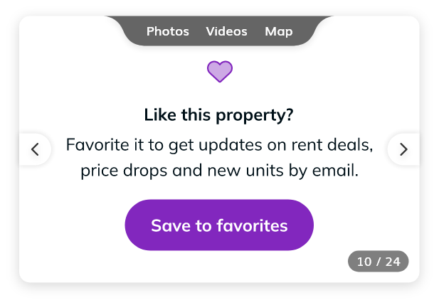 Visual showing how one of the new features for RentCafe.com is working. 