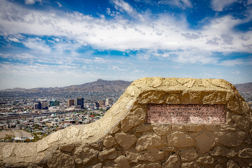 panoramic stop along the scenic drive in el paso