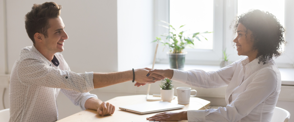 A person receiving a rental reference.