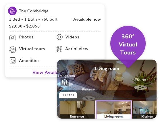 Visual of the 360 virtual tours, one of the new features introduced this year. 