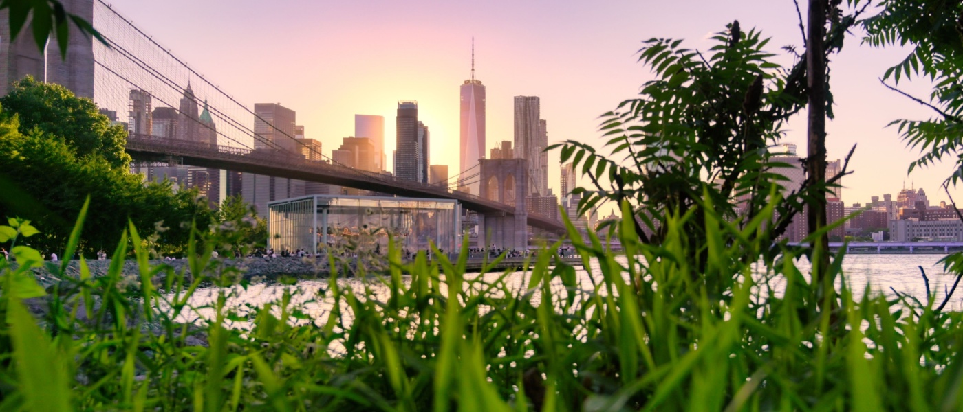 View of the New York City skyline from Brooklyn, highlighting the area where new apartments in Brooklyn are available.
