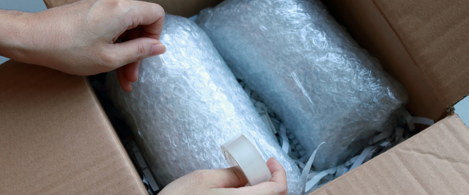 double packing fragile items