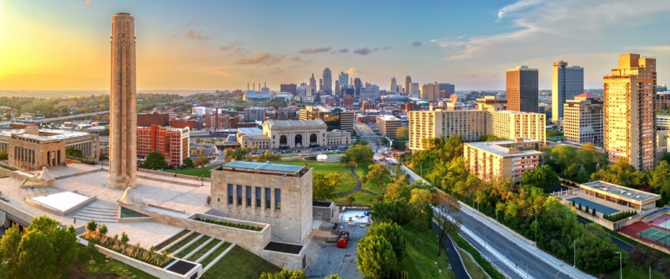 Kansas City, Missouri skyline at dusk, highlighting one of the top cities to watch for culture, growth, and urban living.