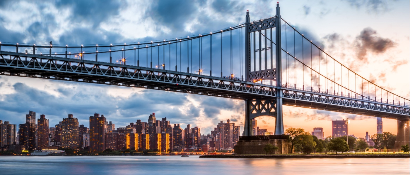 Panoramic view on Upper East Side from East River in New York City to illustrate the cost of living in Queens, NY.