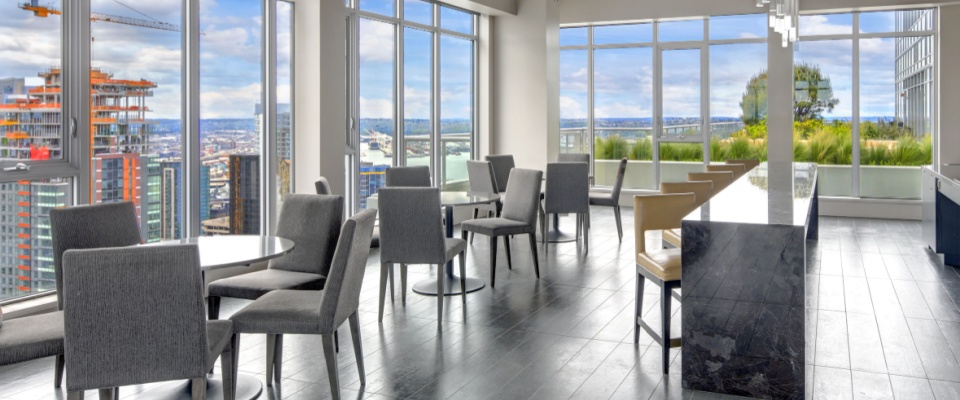 An apartment clubhouse.