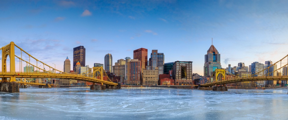 A panoramic view of Pittsburgh, a city where the cost of living is lower than the U.S. average.