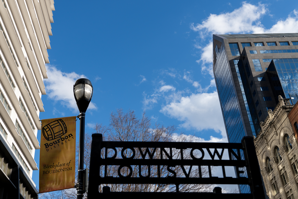 sign with louisville downtown