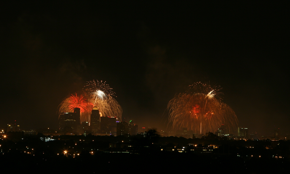 fireworks show at thunder over louisville