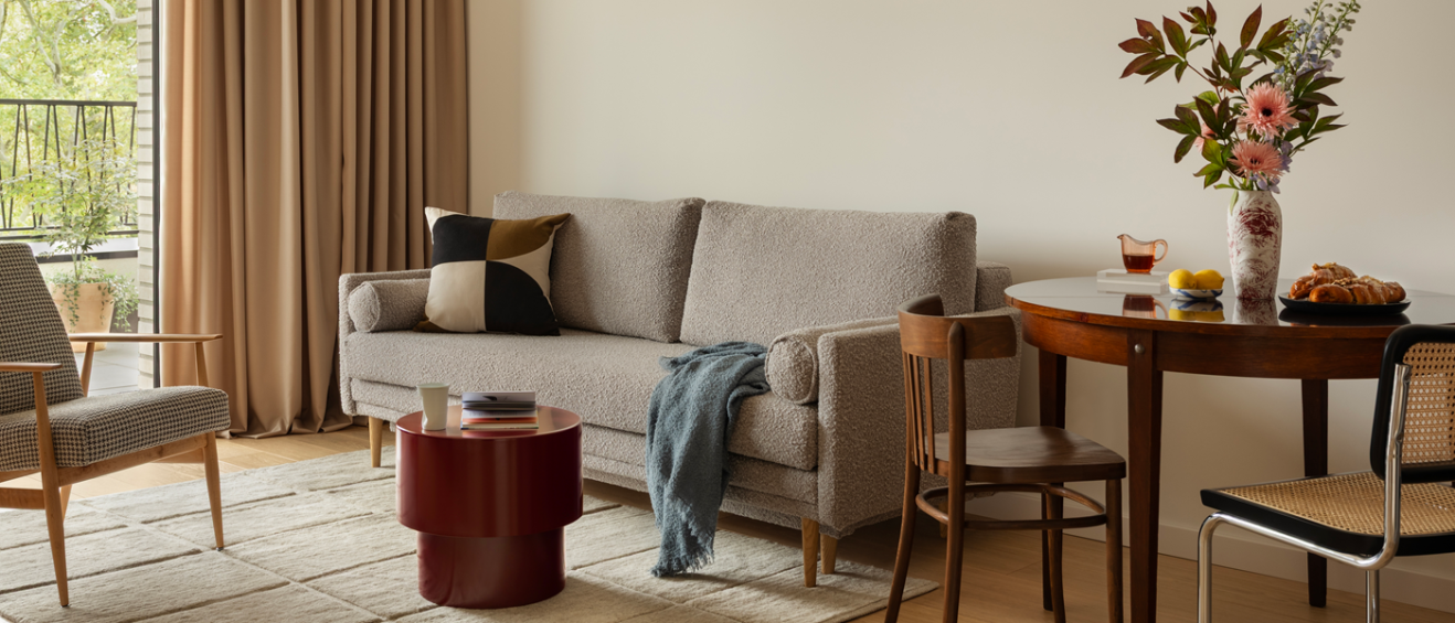 beautiful living room in rental apartment