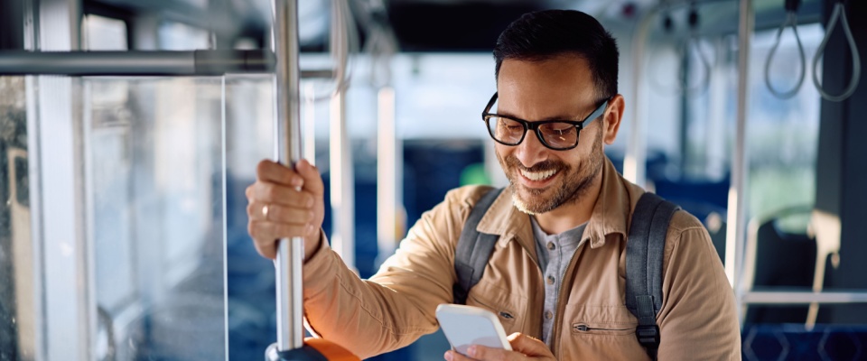 A person using one of the public transit options in Lansing, MI.