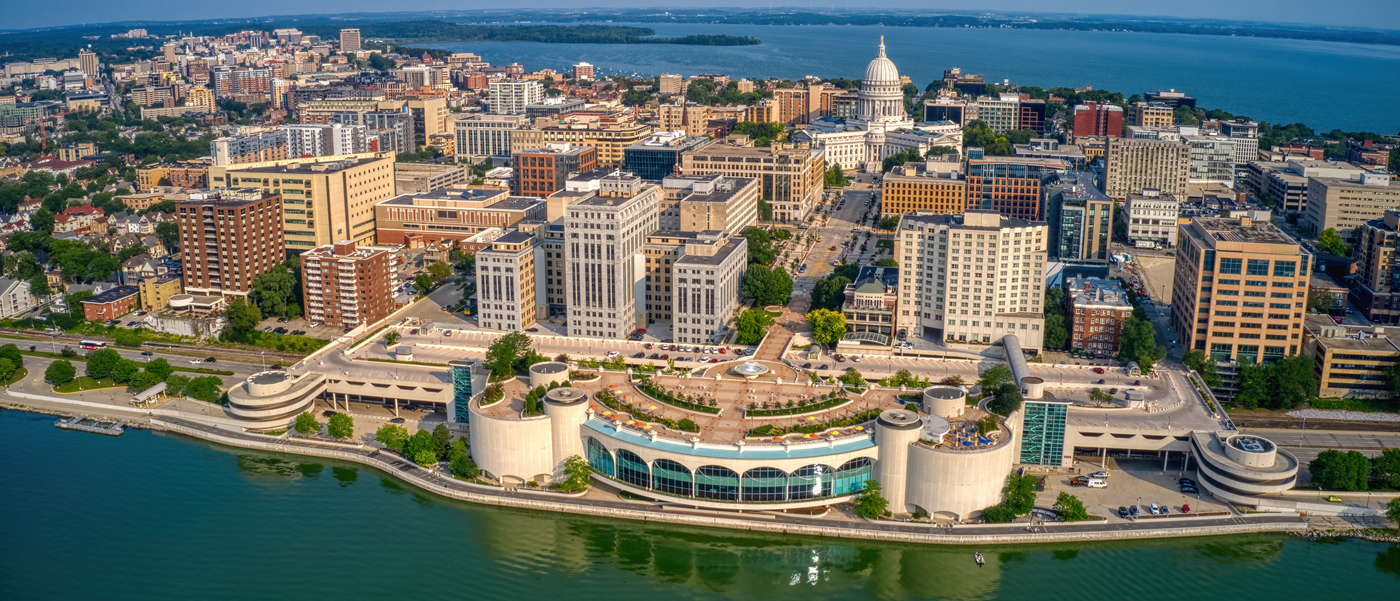 aerial view of madison wi