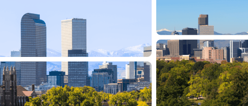 Visual showing Denver, CO and Salt Lake City, UT, side by side.
