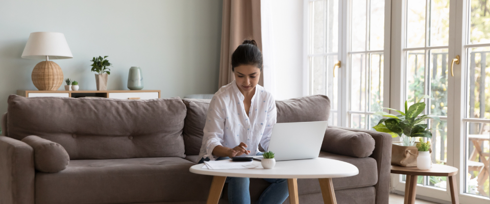 A person checking their rental history.
