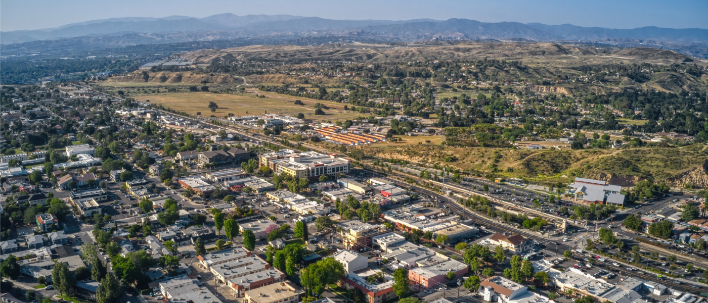 An aerial view of Santa Clarita, CA, where renters should ask these five questions before signing a lease.